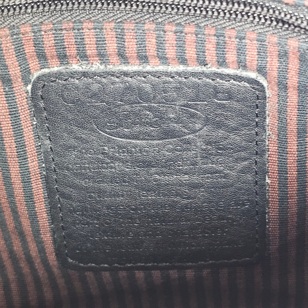 Vintage Brighton Black Embossed Leather Shoulder Bag Croc Accent BowSilver Heart - Picture 9 of 10